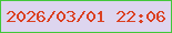 文字の大きさ：3、枠の色：42c73a、背景の色：ddd5ef、文字の色：db4021 無料ブログパーツのブログ時計