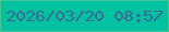 文字の大きさ：3、枠の色：42c897、背景の色：00c2a1、文字の色：3d6795 無料ブログパーツのブログ時計