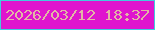 文字の大きさ：3、枠の色：42cbdd、背景の色：df15ce、文字の色：e2b7a5 無料ブログパーツのブログ時計