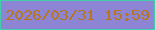 文字の大きさ：4、枠の色：42ceaa、背景の色：8d84d4、文字の色：b7761e 無料ブログパーツのブログ時計
