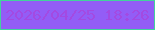 文字の大きさ：5、枠の色：42d29d、背景の色：935df6、文字の色：a34ae2 無料ブログパーツのブログ時計