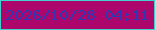文字の大きさ：5、枠の色：42d2cb、背景の色：ac056b、文字の色：2d37b0 無料ブログパーツのブログ時計