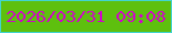 文字の大きさ：2、枠の色：42d4cf、背景の色：5ec00e、文字の色：d007c7 無料ブログパーツのブログ時計