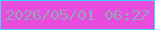 文字の大きさ：1、枠の色：42d5f6、背景の色：e84cdf、文字の色：93a5b8 無料ブログパーツのブログ時計