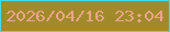 文字の大きさ：1、枠の色：42daf2、背景の色：a18a2a、文字の色：eba58d 無料ブログパーツのブログ時計