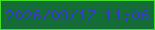 文字の大きさ：2、枠の色：42dd28、背景の色：146c36、文字の色：353bc5 無料ブログパーツのブログ時計