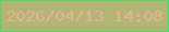 文字の大きさ：3、枠の色：42de6a、背景の色：b2b575、文字の色：e4b196 無料ブログパーツのブログ時計