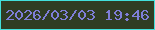 文字の大きさ：4、枠の色：42dfdc、背景の色：2f3c23、文字の色：7e7ed8 無料ブログパーツのブログ時計