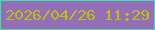 文字の大きさ：1、枠の色：42e0a9、背景の色：966eb8、文字の色：b4c212 無料ブログパーツのブログ時計