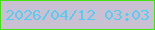 文字の大きさ：2、枠の色：42e20c、背景の色：cac0d4、文字の色：5dc9ef 無料ブログパーツのブログ時計
