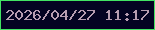 文字の大きさ：2、枠の色：42e363、背景の色：040322、文字の色：b79db1 無料ブログパーツのブログ時計