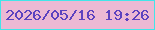 文字の大きさ：1、枠の色：42e5e9、背景の色：ecb9d4、文字の色：5c42bf 無料ブログパーツのブログ時計