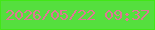 文字の大きさ：3、枠の色：42e716、背景の色：55df3e、文字の色：dd7795 無料ブログパーツのブログ時計