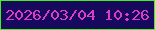 文字の大きさ：2、枠の色：42f020、背景の色：16095e、文字の色：dd3cc9 無料ブログパーツのブログ時計