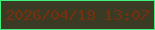 文字の大きさ：2、枠の色：42f07c、背景の色：3b3a25、文字の色：772f0e 無料ブログパーツのブログ時計