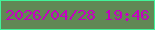 文字の大きさ：3、枠の色：42f39a、背景の色：618855、文字の色：c401c1 無料ブログパーツのブログ時計