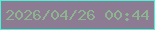 文字の大きさ：3、枠の色：42f6d7、背景の色：8d7a93、文字の色：8cb48e 無料ブログパーツのブログ時計