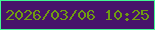 文字の大きさ：5、枠の色：42f794、背景の色：47136a、文字の色：709c11 無料ブログパーツのブログ時計