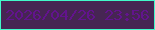 文字の大きさ：3、枠の色：42f8ca、背景の色：462553、文字の色：62138d 無料ブログパーツのブログ時計