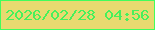 文字の大きさ：3、枠の色：42fd5c、背景の色：e8da70、文字の色：48f05b 無料ブログパーツのブログ時計