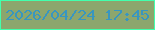 文字の大きさ：1、枠の色：42ffad、背景の色：8ca66d、文字の色：3896c0 無料ブログパーツのブログ時計