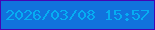 文字の大きさ：1、枠の色：4305b4、背景の色：1172dd、文字の色：06adf2 無料ブログパーツのブログ時計