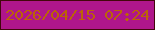 文字の大きさ：3、枠の色：43060b、背景の色：af168b、文字の色：bb6407 無料ブログパーツのブログ時計