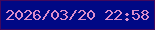 文字の大きさ：3、枠の色：43085c、背景の色：000885、文字の色：dd8dcb 無料ブログパーツのブログ時計