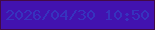文字の大きさ：1、枠の色：430a45、背景の色：4212af、文字の色：3733be 無料ブログパーツのブログ時計