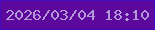 文字の大きさ：1、枠の色：430bbf、背景の色：5d089c、文字の色：b598d8 無料ブログパーツのブログ時計