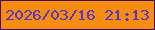 文字の大きさ：1、枠の色：430c6e、背景の色：f88d0c、文字の色：5536cd 無料ブログパーツのブログ時計