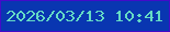 文字の大きさ：1、枠の色：430cc9、背景の色：0936b1、文字の色：65dbc5 無料ブログパーツのブログ時計