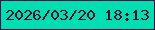 文字の大きさ：5、枠の色：430d42、背景の色：01deb1、文字の色：4b0d2c 無料ブログパーツのブログ時計