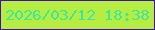 文字の大きさ：3、枠の色：4310ae、背景の色：b6ed41、文字の色：40e5a0 無料ブログパーツのブログ時計