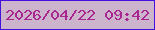 文字の大きさ：3、枠の色：4311df、背景の色：ccb4cd、文字の色：a92590 無料ブログパーツのブログ時計