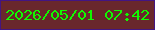 文字の大きさ：5、枠の色：431582、背景の色：69272c、文字の色：11f900 無料ブログパーツのブログ時計