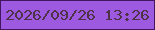 文字の大きさ：1、枠の色：431661、背景の色：9d59df、文字の色：4d3248 無料ブログパーツのブログ時計