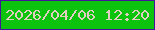 文字の大きさ：3、枠の色：43169b、背景の色：0cc30e、文字の色：e1cec1 無料ブログパーツのブログ時計