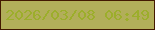文字の大きさ：5、枠の色：431801、背景の色：b2ae5a、文字の色：9cae2b 無料ブログパーツのブログ時計