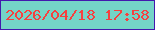 文字の大きさ：5、枠の色：4318ad、背景の色：74d4c7、文字の色：f7403f 無料ブログパーツのブログ時計