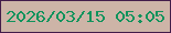 文字の大きさ：4、枠の色：431c4a、背景の色：cdb4a7、文字の色：0f935c 無料ブログパーツのブログ時計