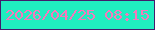 文字の大きさ：2、枠の色：431c6c、背景の色：20eec0、文字の色：f579bc 無料ブログパーツのブログ時計