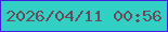 文字の大きさ：1、枠の色：431ce2、背景の色：32cfc4、文字の色：674b5b 無料ブログパーツのブログ時計