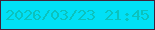 文字の大きさ：2、枠の色：432037、背景の色：01e0f6、文字の色：0bc2bd 無料ブログパーツのブログ時計