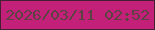 文字の大きさ：2、枠の色：432133、背景の色：c22079、文字の色：5c4243 無料ブログパーツのブログ時計