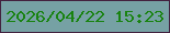 文字の大きさ：1、枠の色：43223f、背景の色：76a1a4、文字の色：198311 無料ブログパーツのブログ時計