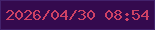 文字の大きさ：4、枠の色：43226c、背景の色：340a4e、文字の色：cd4165 無料ブログパーツのブログ時計