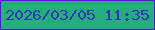 文字の大きさ：3、枠の色：4323c1、背景の色：29ab80、文字の色：2b3ab2 無料ブログパーツのブログ時計