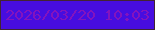 文字の大きさ：5、枠の色：432433、背景の色：470de0、文字の色：8313be 無料ブログパーツのブログ時計