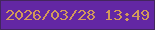 文字の大きさ：4、枠の色：43265e、背景の色：6327a4、文字の色：d2995a 無料ブログパーツのブログ時計